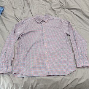 Vineyard Vines Pink and Blue Plaid Button Down Shirt